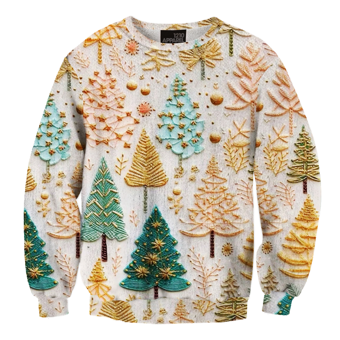 Christmas Tree Print Ugly Christmas Sweater - Grishko.com