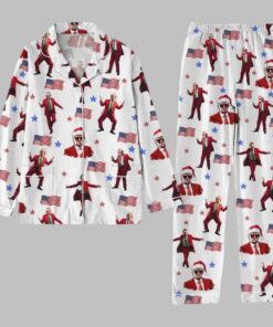 Alternative view of Christmas Trump Dancing Pajamas Set