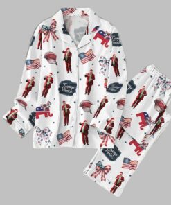Christmas Trump Dancing Trump Vance Pajamas Set