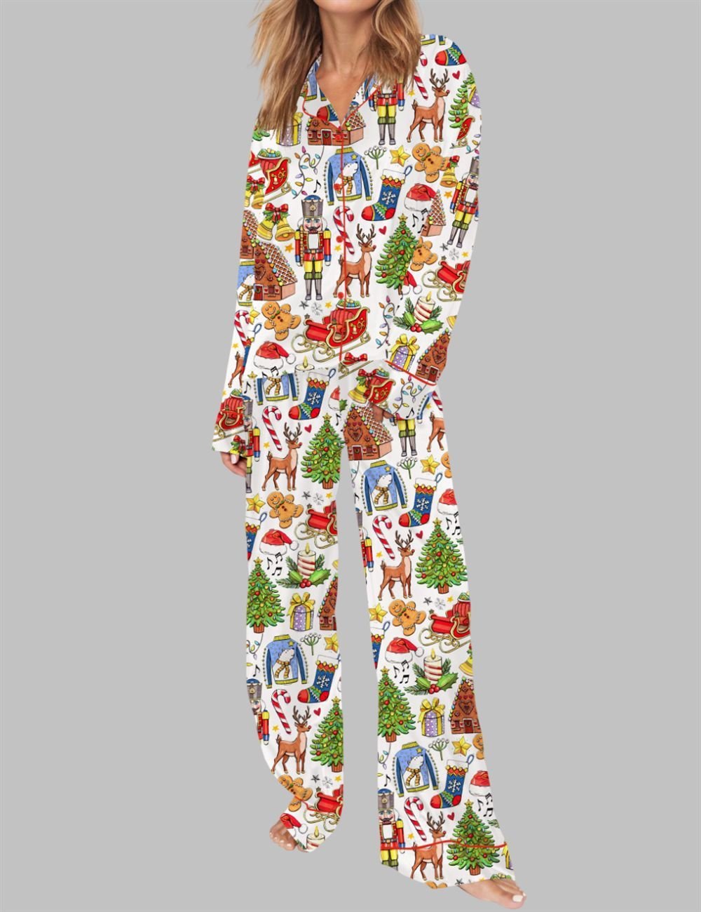 Christmas Vibes Pajama Set For Women - Image 3