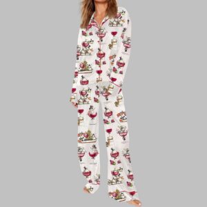 Alternative view of Christmas Winey Snowman Pajama Set