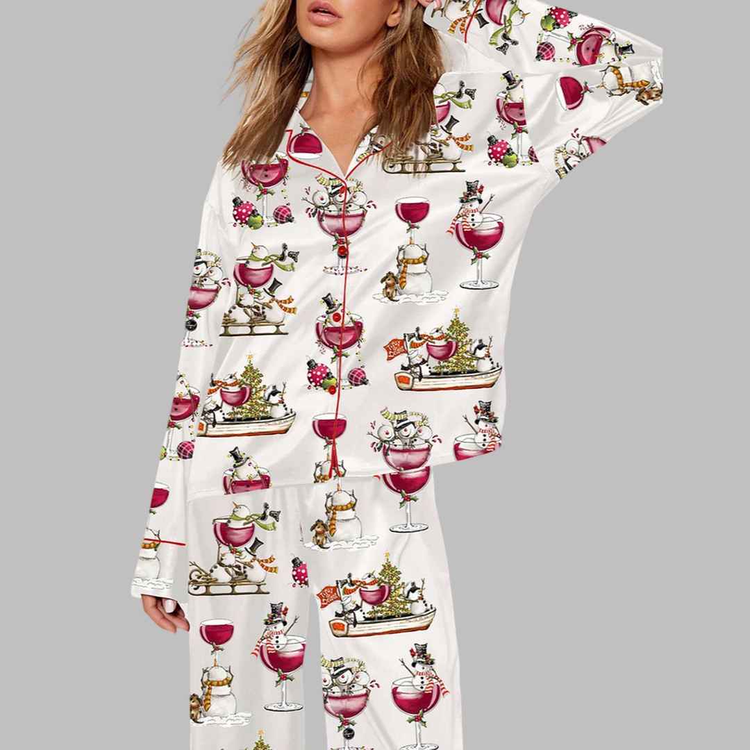 Christmas Winey Snowman Pajama Set