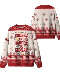 Alternative view of Chubby And Harder To Kidnap Ugly Sweater 2025 Christmas 