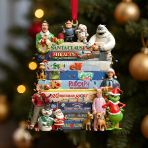 Alternative view of Classic Christmas Films Collection Stack Ornament, Personalized Christmas Gifts 05QHTN131025