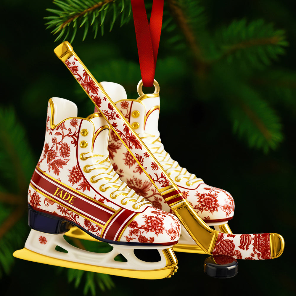 Classic Ice Hockey Ornament Personalized Christmas Gifts 01PGDT291025 - Image 3