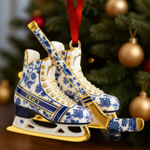 Classic Ice Hockey Ornament Personalized Christmas Gifts 01PGDT291025