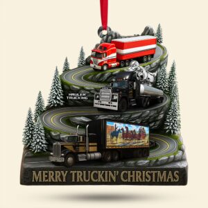 Alternative view of Classic Trucks Christmas Ornament, Personalized Gifts For Truckers 02qhti150925