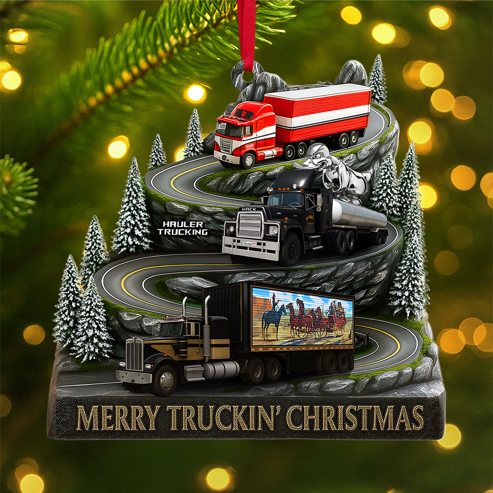 Classic Trucks Christmas Ornament, Personalized Gifts For Truckers 02qhti150925