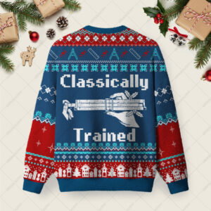 Alternative view of Classically Trained Ugly Christmas Fuzzy Fleece Sweatshirt