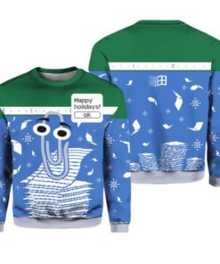 Clippy Happy Holidays Ugly Christmas Sweater 