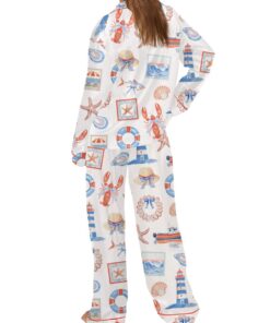 Alternative view of Coastal Coquette Summer Pajama Set For Women