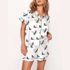 Alternative view of Cocktail Weenies Funny Dachshund Pajama Set