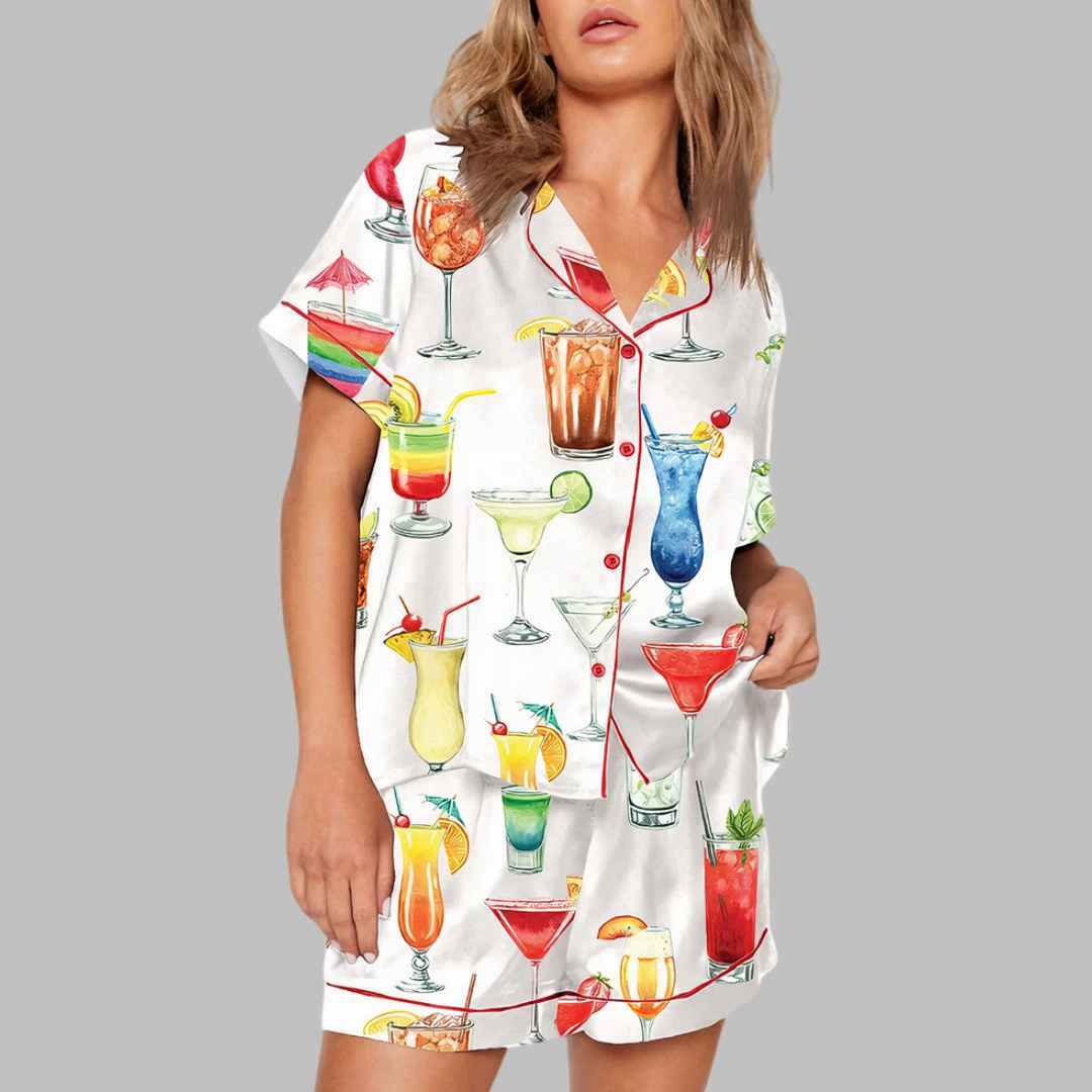 Cocktails Drinking Pajama Set - Image 2