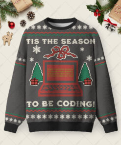 Coding Christmas Ugly Christmas Fuzzy Fleece Sweatshirt