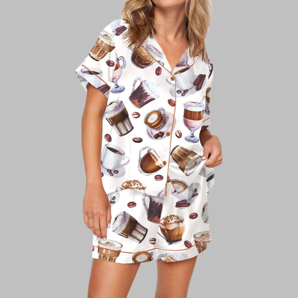 Coffee Cup Pajama Set For Women