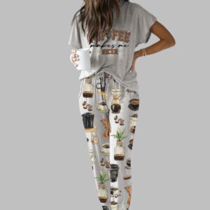 Alternative view of Coffee Lovers Art Casual Pajama Set