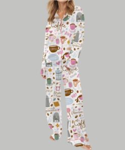 Alternative view of Coffee Silky Satin Pajama Set