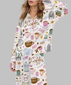 Coffee Silky Satin Pajama Set