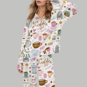 Coffee Silky Satin Pajama Set