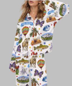 Colorado State Travel Satin Pajama Set