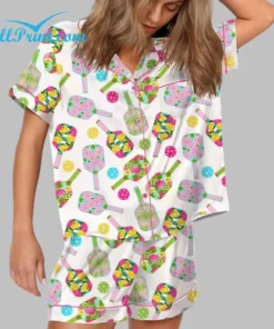 Colorful Pickleball Pajama Set