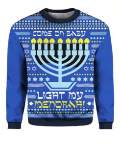 Alternative view of Come On Baby Light My Menorah Christmas Sweater
