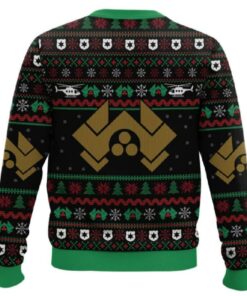 Alternative view of Come Out To The Coast Weâ€™ll Get Together Have A Few Laughs Die Hard Ugly Christmas Sweater