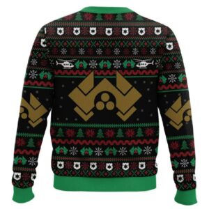 Alternative view of Come Out To The Coast Weâ€™ll Get Together Have A Few Laughs Die Hard Ugly Christmas Sweater