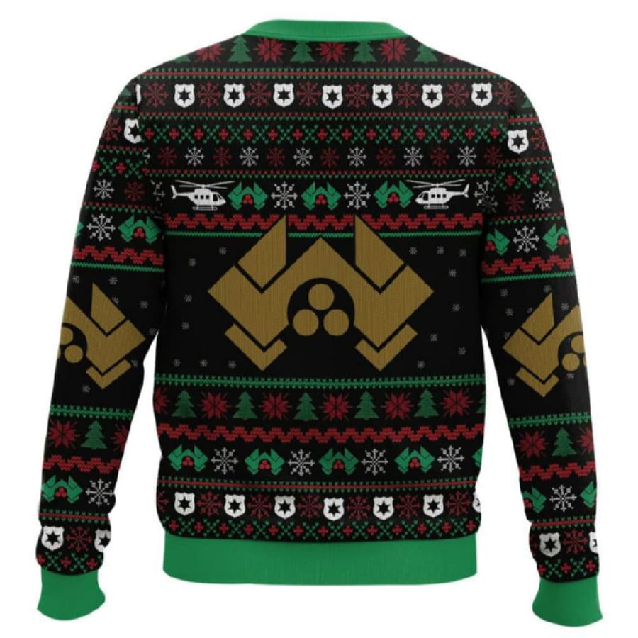 Alternative view of Come Out To The Coast Weâ€™ll Get Together Have A Few Laughs Die Hard Ugly Christmas Sweater