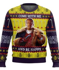 Come With Me And Be Happy Candyman Ugly Christmas Sweater
