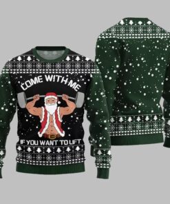 Alternative view of Come With Me If You Want to Lift Ugly Sweater 2025 Christmas 