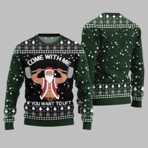 Alternative view of Come With Me If You Want to Lift Ugly Sweater 2025 Christmas - Grishko.com