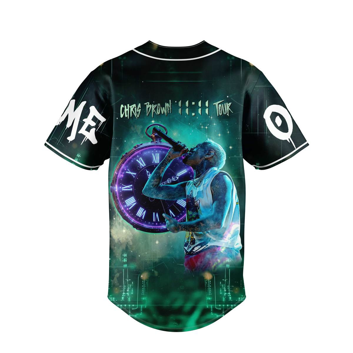 Personalized Chris Brown Music Tour 2025 Baseball Jersey, Chris Brown Baseball Jersey For Fans - Image 3