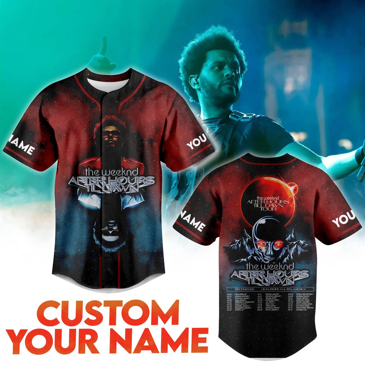 The Weeknd Music Tour 2025 Baseball Jersey For Fans - Image 2