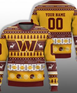Commanders Football 2025 Ugly Christmas Sweater 