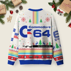 Alternative view of Commodore 64 Ugly Christmas Fuzzy Fleece Sweatshirt