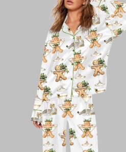Cookie Wine Leopard Christmas Art Pajama Set