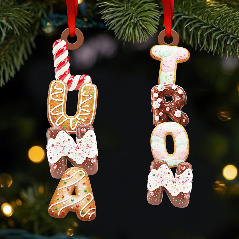 Cookies Alphabet Christmas Ornament Personalized Gifts 02HYDT291025 - Image 3