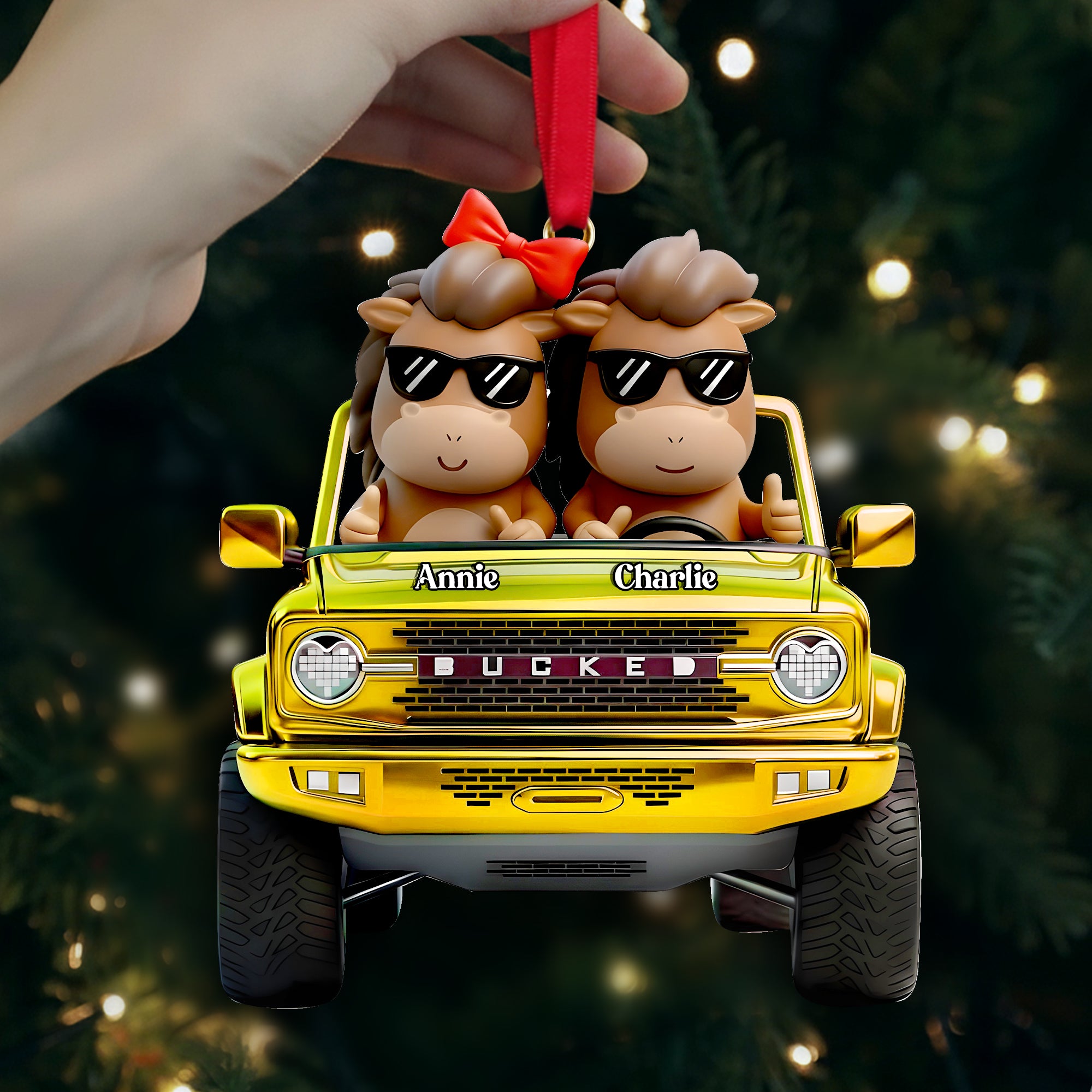 Cool Off-Road Bucking Gang Acrylic Ornament - Personalized Gifts For Off-road Lovers 01QHLU291025