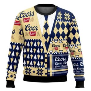 Coors Banquet Suit And Tie Ugly Christmas Sweater