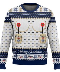 Coors Banquet Titties Funny Ugly Christmas Sweater