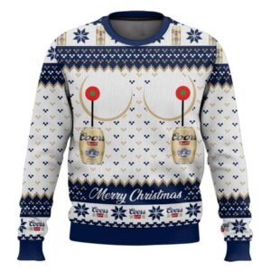Coors Banquet Titties Funny Ugly Christmas Sweater