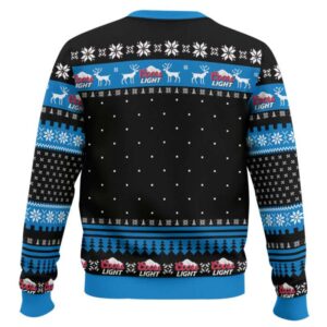 Alternative view of Coors Light Beer Meme Ugly Christmas Sweater
