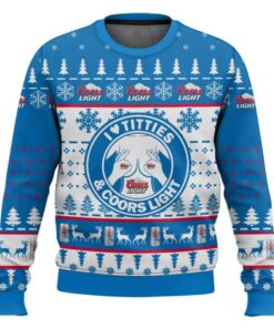 Coors Light Titties Funny Ugly Christmas Sweater