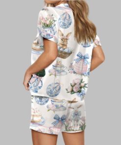 Alternative view of Coquette Chinoiserie Easter Satin Pajama Set