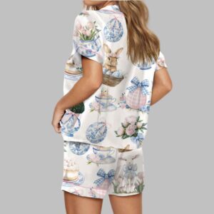 Alternative view of Coquette Chinoiserie Easter Satin Pajama Set