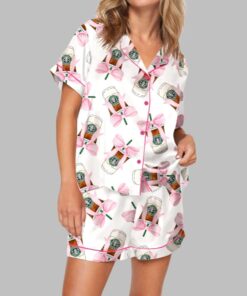 Coquette Coffee Pajama Set For Women