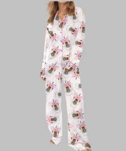 Alternative view of Coquette Coffee Satin Pajama Set