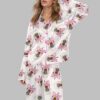 Coquette Coffee Satin Pajama Set