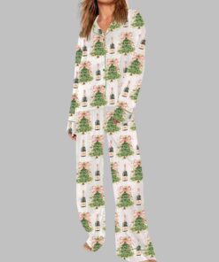 Alternative view of Coquette Glitter Christmas Tree Pajama Set